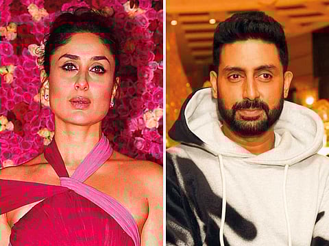 Kareena Kapoor Khan (L) and Abhishek Bachchan (R)