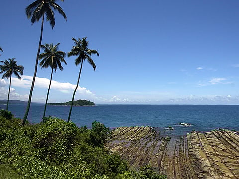 The coast line of South Andaman Island near Port Blair, capital of the Andaman and Nicobar Islands.  