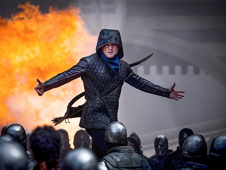 tab Taron Egerton in Robin Hood (2018)