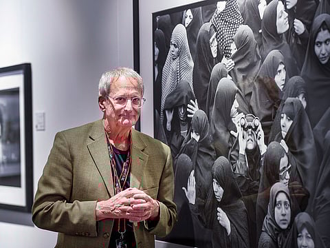 David Burnett, acclaimed American photojournalist, poses for the picture after an interview with Gulf News at the Xposure 2018 at Sharjah Expo Centre, Sharjah. 
