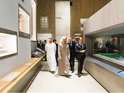 Shaikh Mohammad Bin Zayed tours the Shaikh Zayed Centre at the Louvre  in Paris.