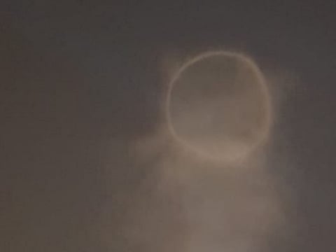 Picture of the ring of light sent by Gulf News reader Prithy Rijesh