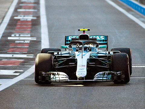Valtteri Bottas of Mercedes AMG Petronas F1 team during the first practice session.