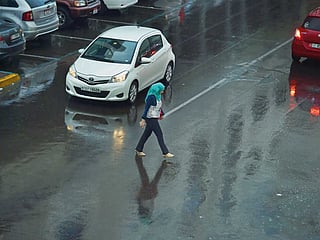 Video: Moderate to heavy rain hits Abu Dhabi, overcast skies in Dubai