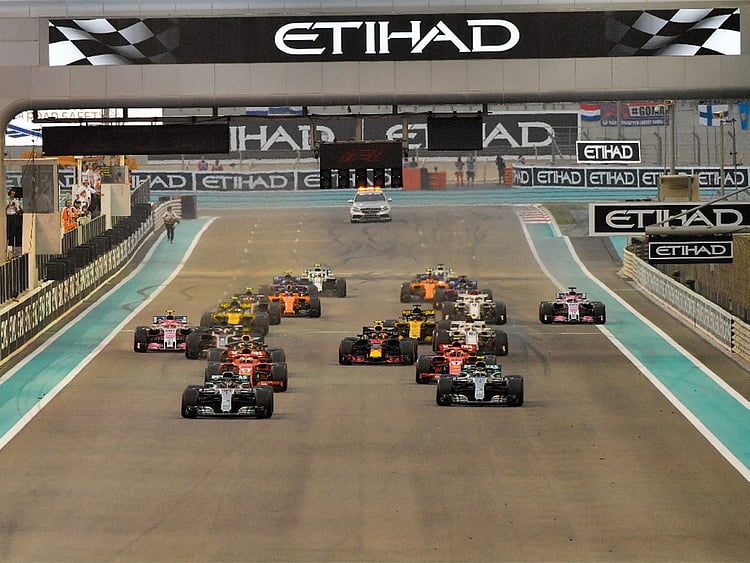 Lewis Hamilton leads the pack