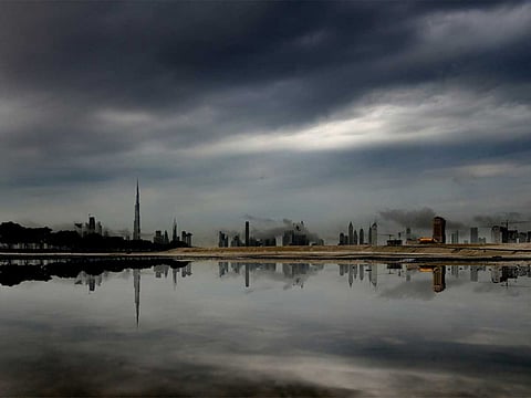 Rain clouds over Dubai