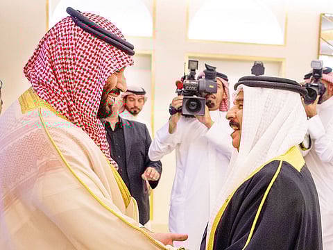 King Hamad receives Mohammad Bin Salman in Manama.