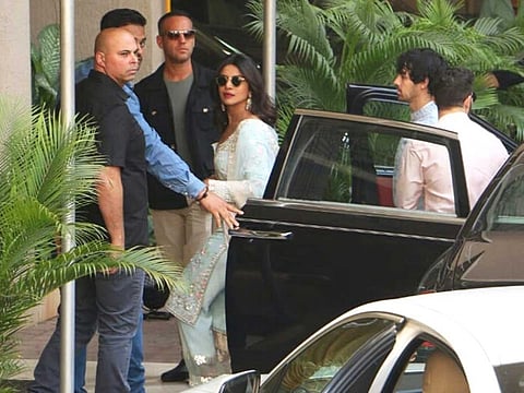 Priyanka Chopra and Nick Jonas seen in Mumbai.