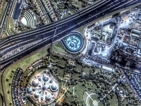 KhalifaSat captures a portrait of Sheikh Zayed from space.