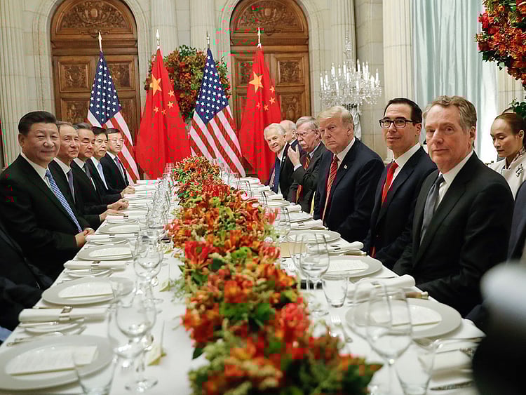 President Donald Trump with China's President Xi Jinping