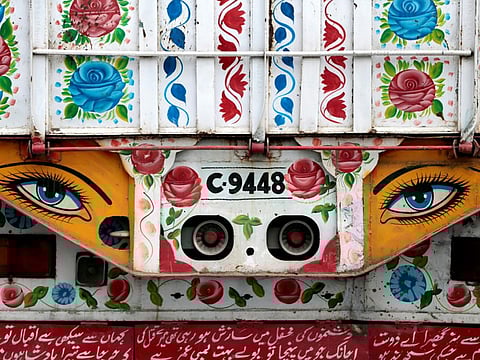 A work of art by itself... Pakistan's trucks do make a statement wherever they go. Now, the skies will have more of the same.