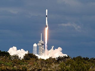 File picture of a SpaceX Falcon 9 rocket launch.