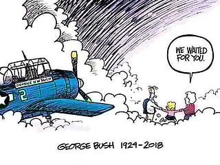 This Bush cartoon went viral, touching even his family