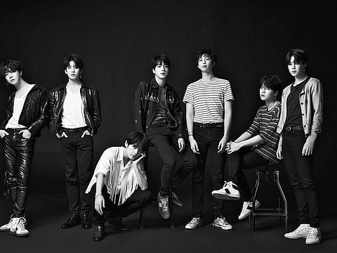 BTS members J-Hope, Jungkook, V, Jin, RM, Suga and Jimin.