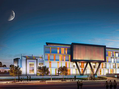 A rendering of the refurbished English College. The new building will include new multi-storey teaching block with classrooms, labs, offices, meeting rooms, a music and drama studio and gymnasium. It is expected to create an additional 500 seats.