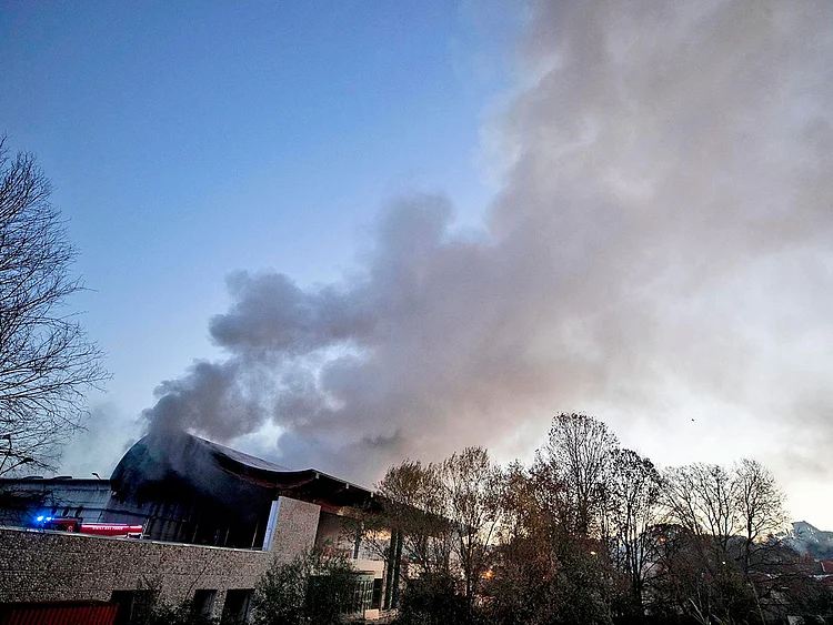 Rome garbage fire