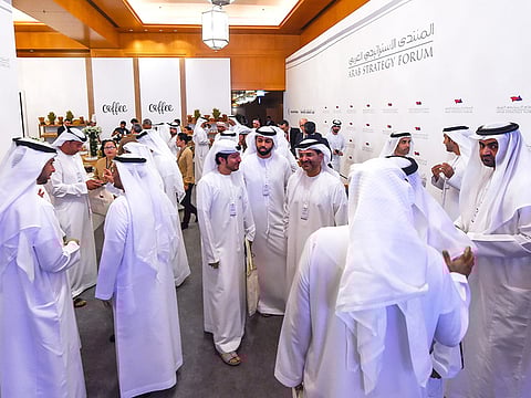 Delegates during the Arab Strategy Forum 2018 at The Ritz-Carlton, Dubai International Financial Centre