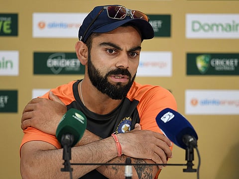 India's cricket captain Virat Kohli attends a press conference ahead of the second Test against Australia in Perth on December 13, 2018.