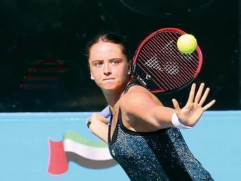 Second seed Viktoria Kuzmova scored a hard-fought 4-6, 6-4, 6-4 win over Germany’s Mona Barthel in the quarter-finals of the 21st Al Habtoor Tennis Challenge.