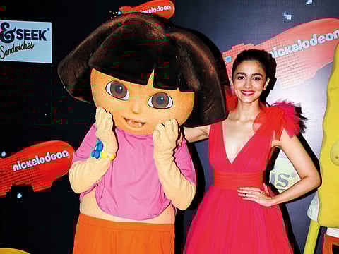 Actress Alia Bhatt at the orange carpet of "Nickelodeon Kids Choice Awards 2018" on Dec 14, 2018.