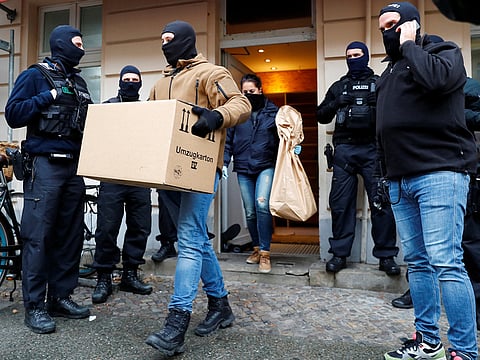 German police secure evidence from the As-Sahaba mosque in Berlin Moabit, Germany