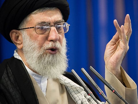 Iran's Supreme Leader Ayatollah Ali Khamenei speaks during Friday prayers in Tehran September 14, 2007. 
