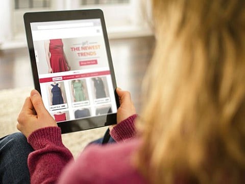 Shopping online. For illustrative purposes only.