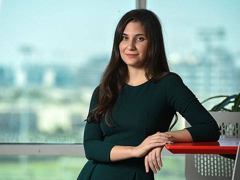 Sabine Boghos at her office at the Solarium Tower in Silicon Oasis, Dubai. 