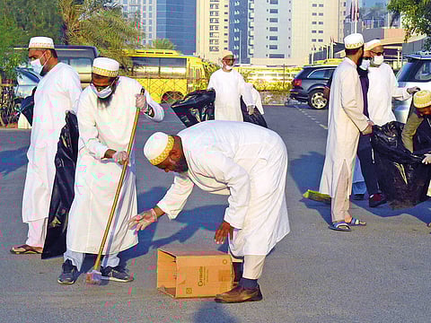 Community members went to three areas — Jebel Ali, Ayil Nasir in Deira and Al Nahda to clean up trash in the streets. 