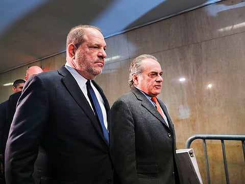 Harvey Weinstein with his lawyer Benjamin Brafman at Thursday’s New York Criminal Court.