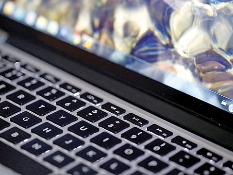 A computer keyboard is seen in this picture illustration