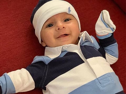 Sania Mirza and Shoaib Malik's son, Izhaan. 