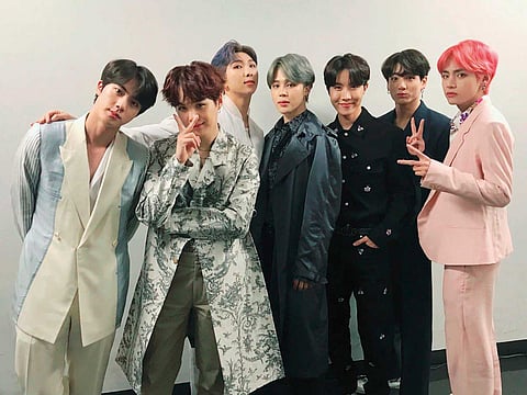 Jin, Suga, RM, Jimin, J-Hope, Jungkook and V of BTS.