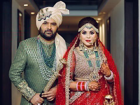 Kapil Sharma and Ginni Chatrath on their wedding day.