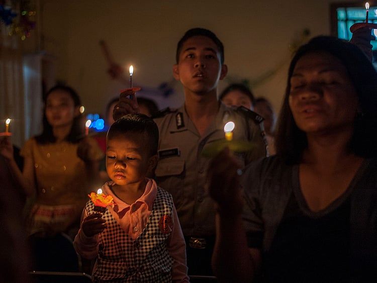 service at Rahmat Pentecostal Church in Carita