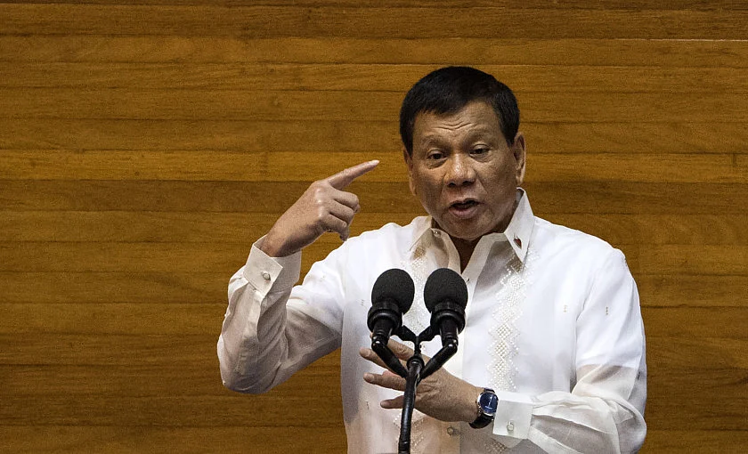 File photo taken on July 24, 2017 shows former president  Rodrigo Duterte. 