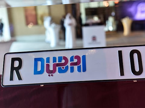 A special number plate on display in Dubai. Picture for illustrative purposes only.