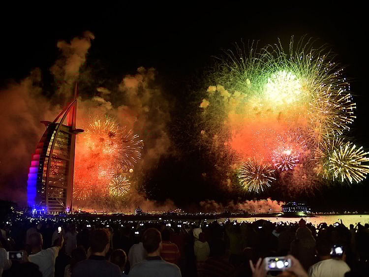 Burj Al Arab on New Year's Eve 2019
