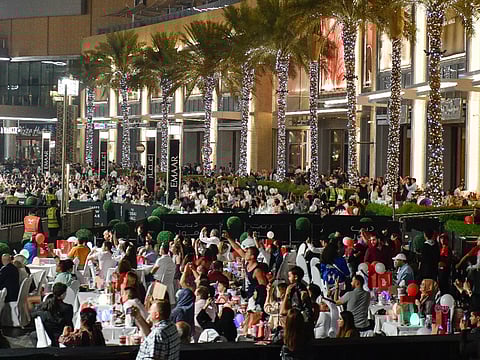 File photo: Tens of thousands of people gather at the foot of Burj Khalifa. The Dubai Mall near The Fountain is a favourite destination among residents and visitors to witness spectacular fireworks display on New Year's Eve. Picture taken on Monday December 31, 2018.
