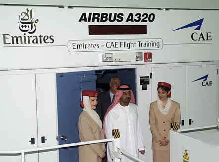 February 18, 2003: Emirates flight training facility opens
