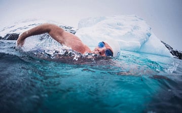 An icy water swim can be good for you