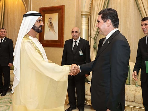Mohammad Bin Rashid receives Turkmenistan President