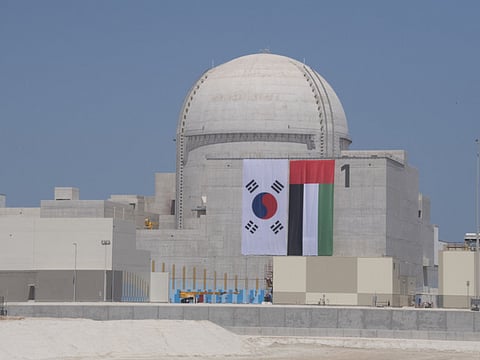 File photo: A general view of Unit One during construction completion celebration at Barakah Nuclear Energy Plant.