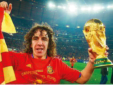 Spain's Carles Puyol won the World Cup in 2010