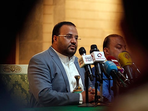 File photo taken on January 31, 2017 shows the leader of the Houthi militia Saleh Al Samad.