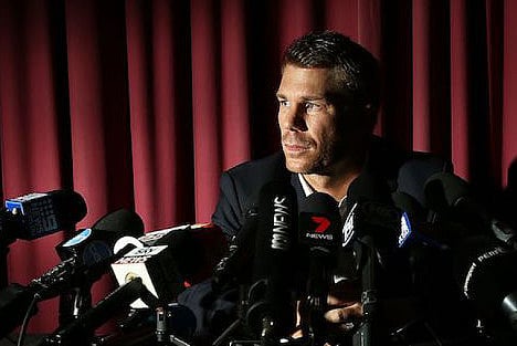 Australia’s Warner follows teammates, accepts sanction