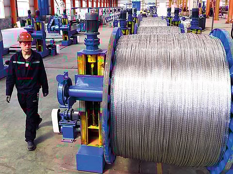 AP A aluminium processing factory in Zouping, China.  US sanctions against Russian companies and oli