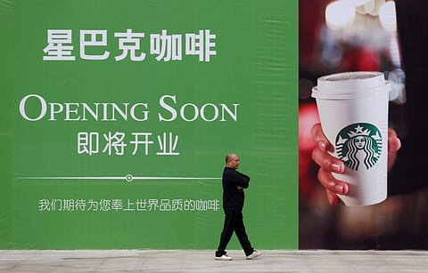 China is one of two strategically vital markets for Starbucks. Shuttering more than 2,000 locations will not go down well in the next set of financials. File picture showing a Starbucks location in Wuhan, China. 