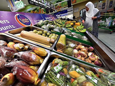 Vegetables section at a hyper market in Khalidiya, Abu Dhabi. Picture used for illustrative purposes.