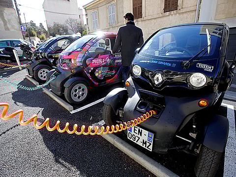 Charging up... Electric cars may finally have convinced more buyers to opt for them. They will only need to look to the smog-free skies if they needed more convincing.